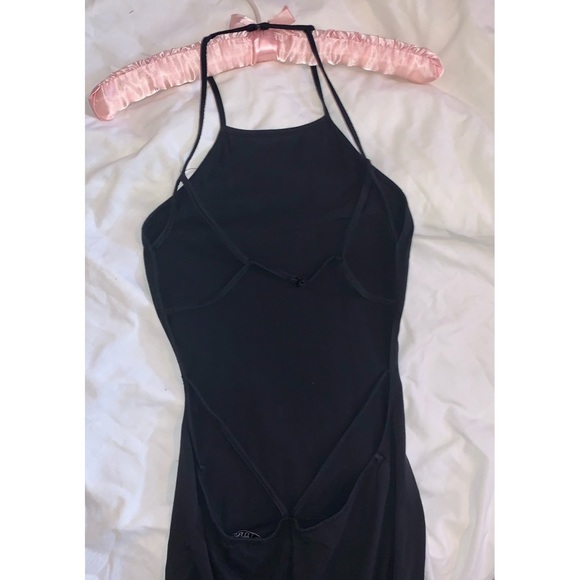 Black, open back mini dress - Picture 3 of 6